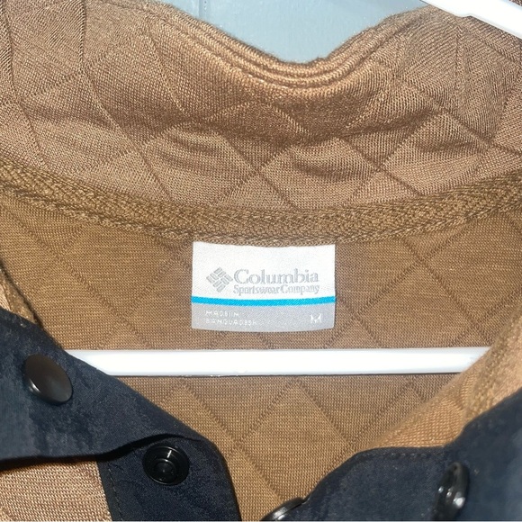 Columbia Men’s Brown Camel Quartersnap Pullover Medium - Picture 2 of 6